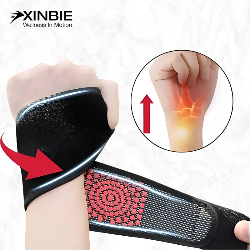 XINBIE Pelindung Pergelangan Tangan Keseleo Cedera Sendi Terapi Lengan Magnetik Wrist Guard